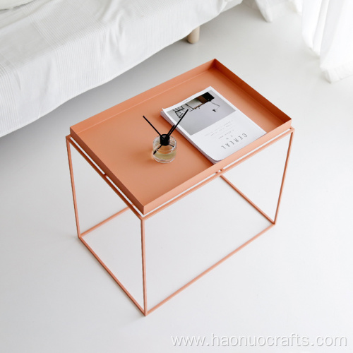 Nordic iron sofa simple square mini side table